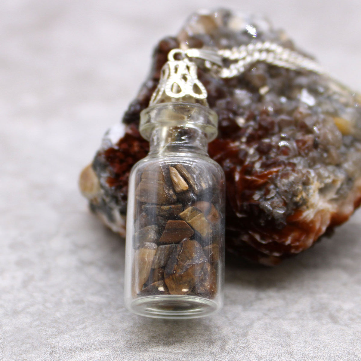 Collar de Piedras Preciosas Embotelladas - Amatista