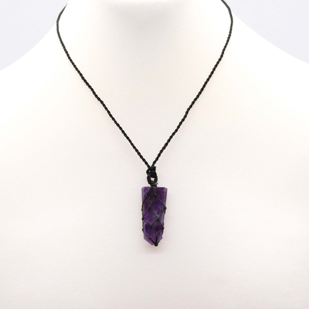 Colgante de punta plana con Piedras Preciosas - Amatista