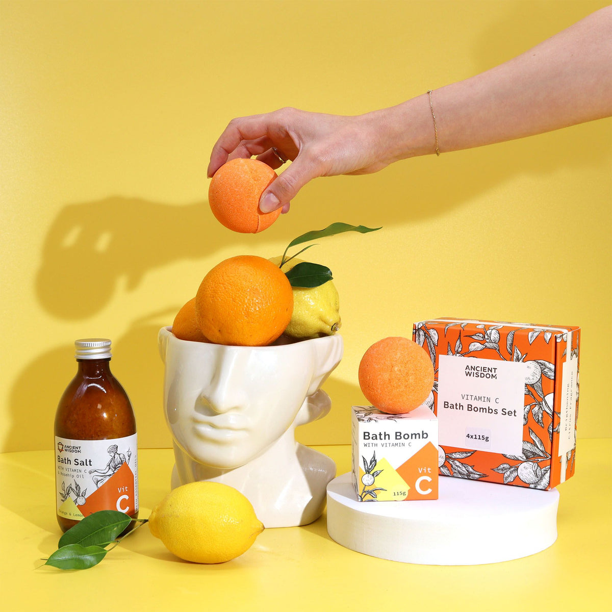 Bomba de Baño con Vitamina C y Aceites Esenciales