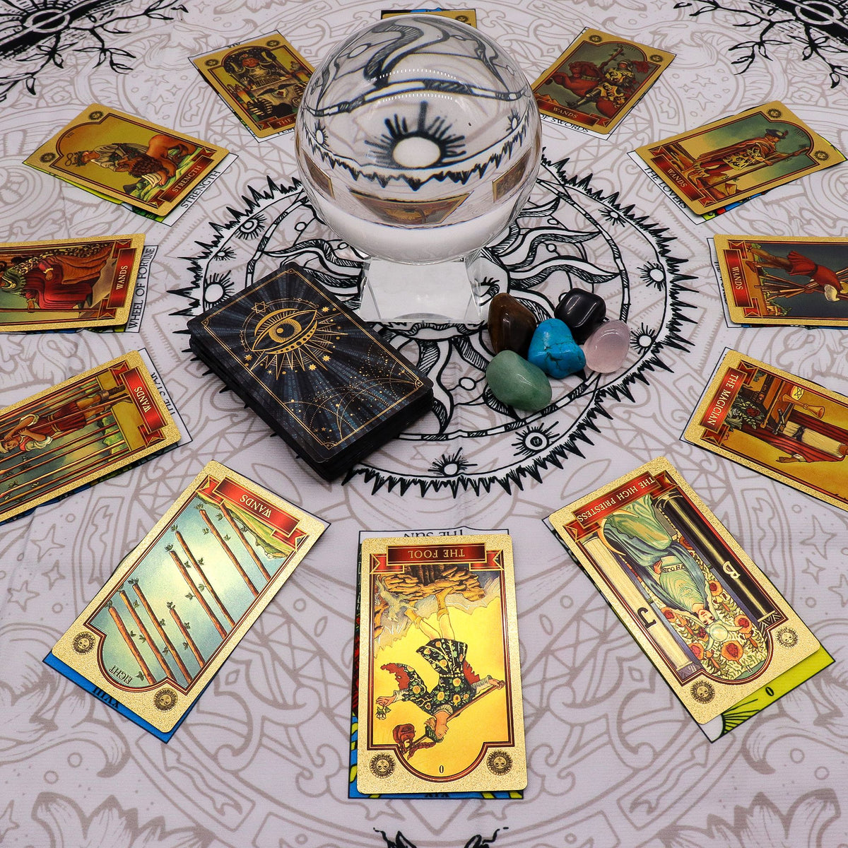 Paño para lectura del Tarot - Árbol de la Vida
