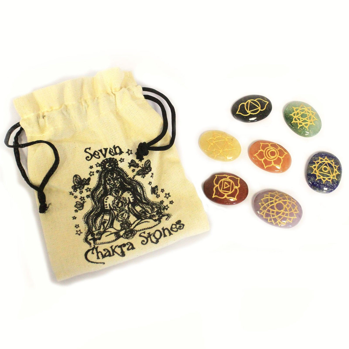 Piedras Chakra Grandes Set ( Forma Ovalada )